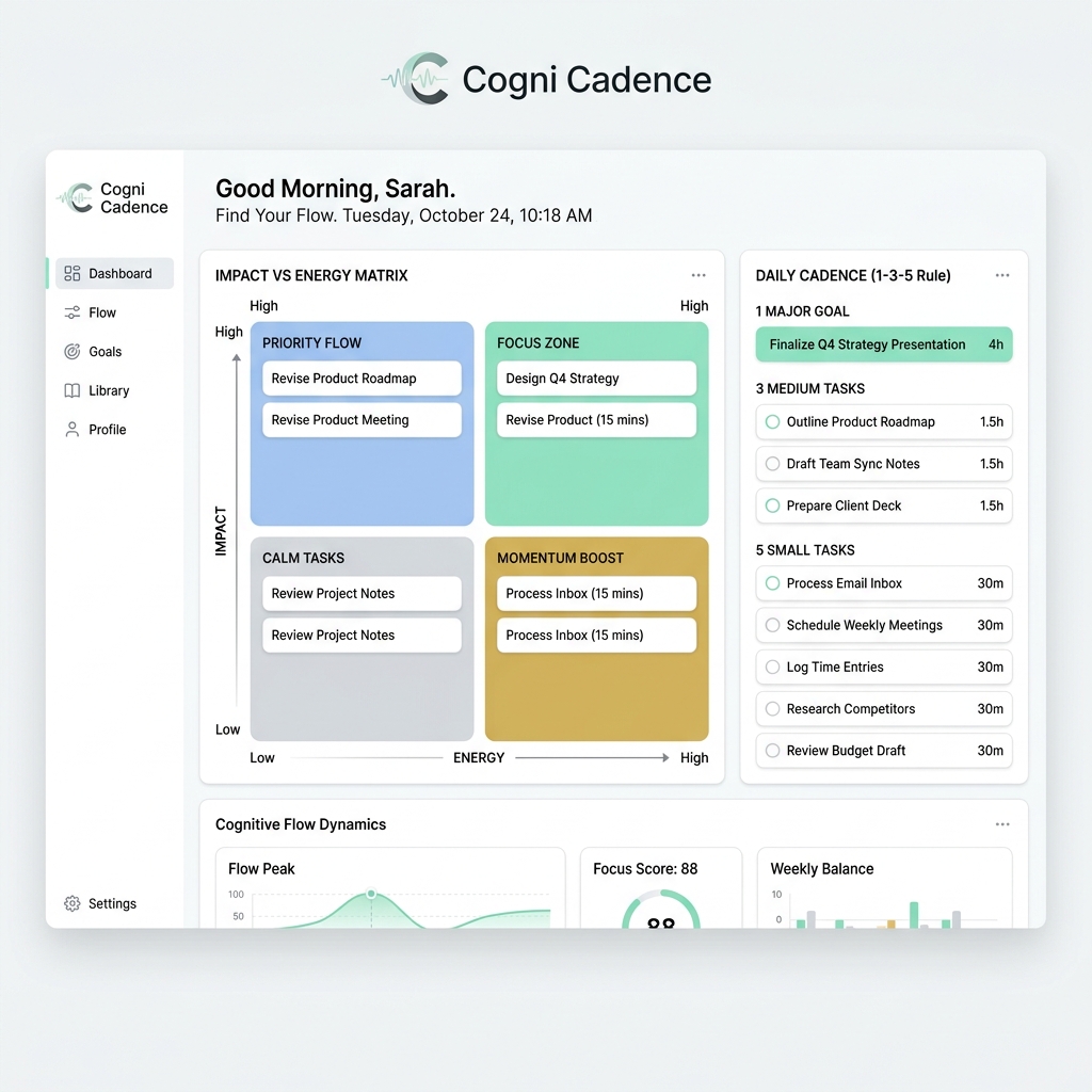 CogniCadence Dashboard UI